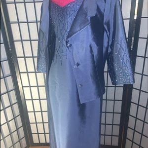 Winter blue formal dress